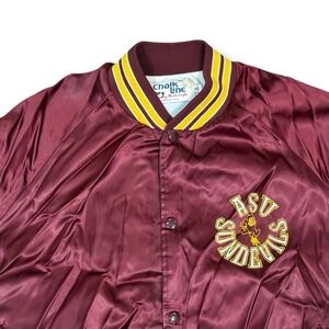 Arizona State University Satin Jacket Mens XL Chalk Line Sun Devils ASU Vintage